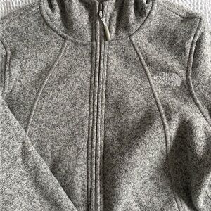 The North Face Heathered Gray Zip-Up Fleece